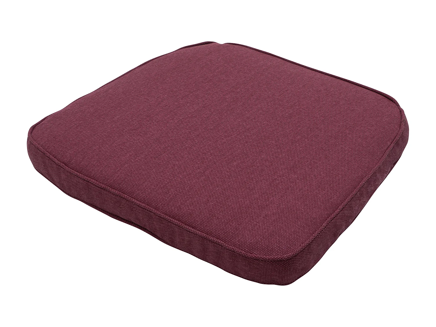 Coussin d'assise en osier Bordeaux toile éco+ - Env. 48 x 48 cm - Lot de 4