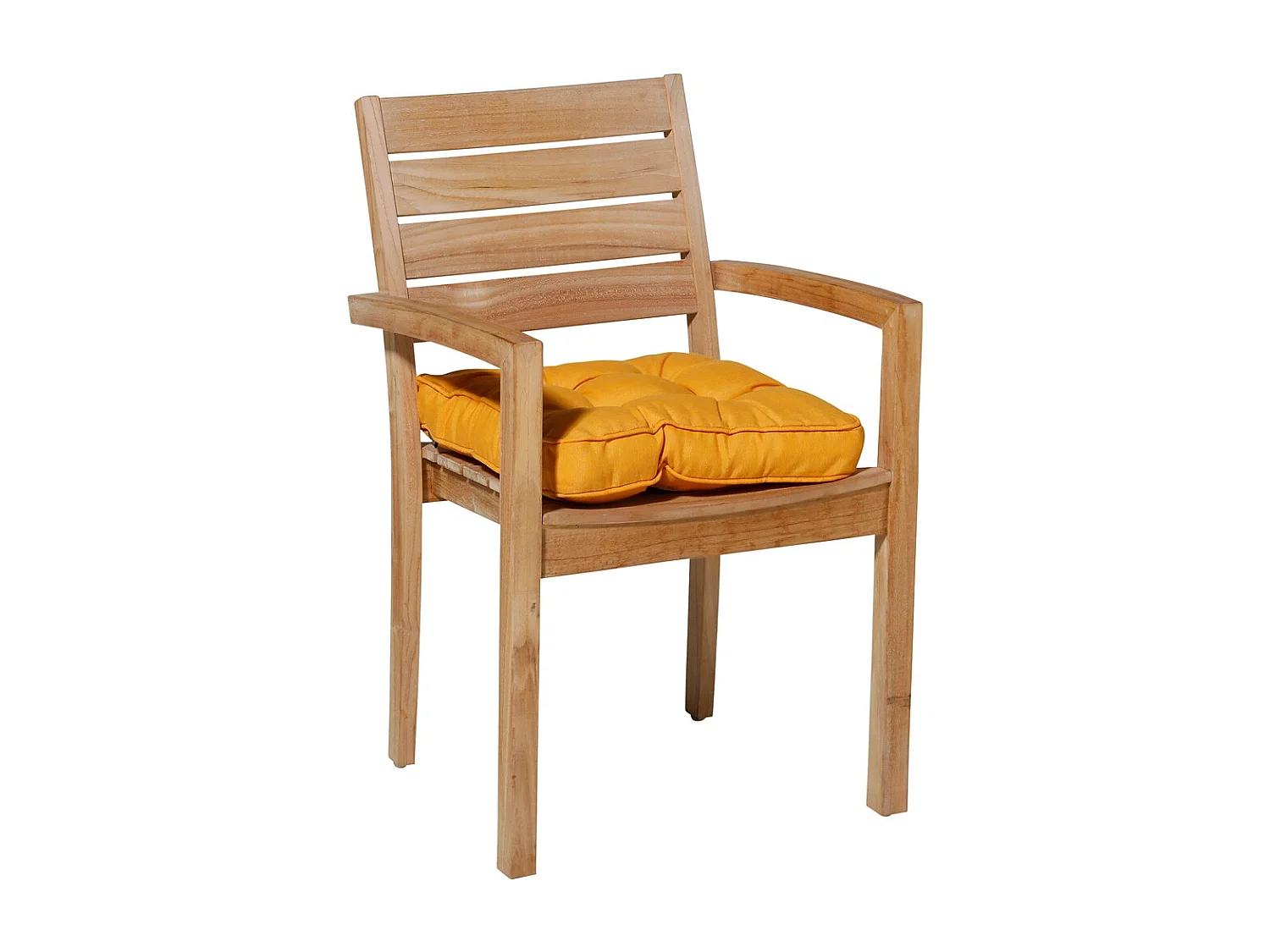 Coussin d'assise Florance Panama doré brillant - Env. 47 x 47 cm - Lot de 4