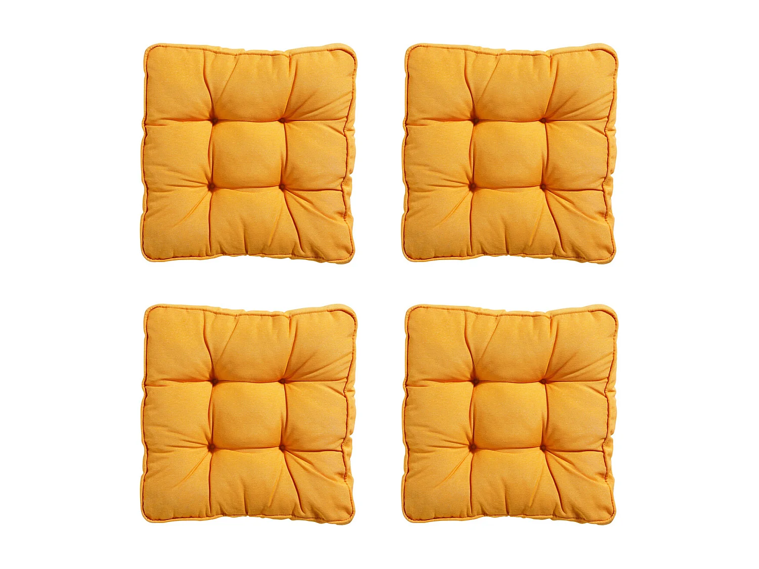 Sitzkissen Florance Panama golden glow - Ca. 47x47 cm - 4er Set