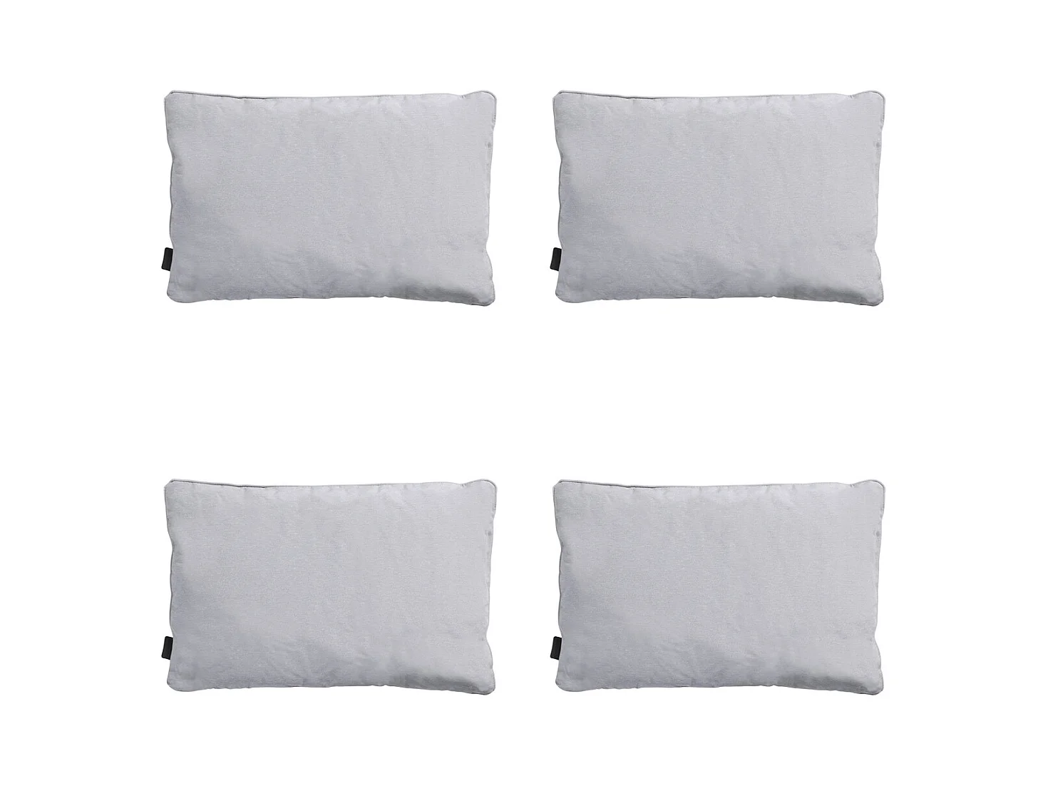 Coussin décoratif Panama gris clair - Env. 40x60 cm - Lot de 4