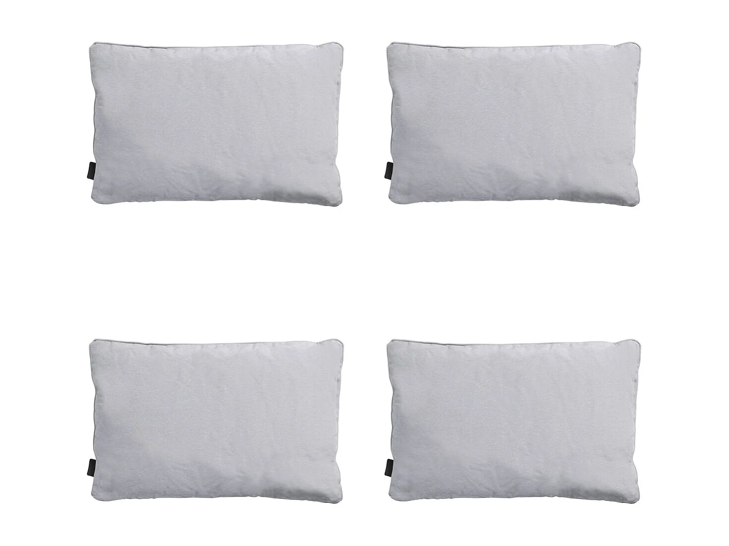 Coussin décoratif Panama gris clair - Env. 40x60 cm - Lot de 4