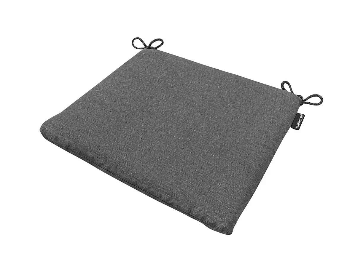 Coussin d'assise Panama gris - Environ 40x40 cm - Lot de 4