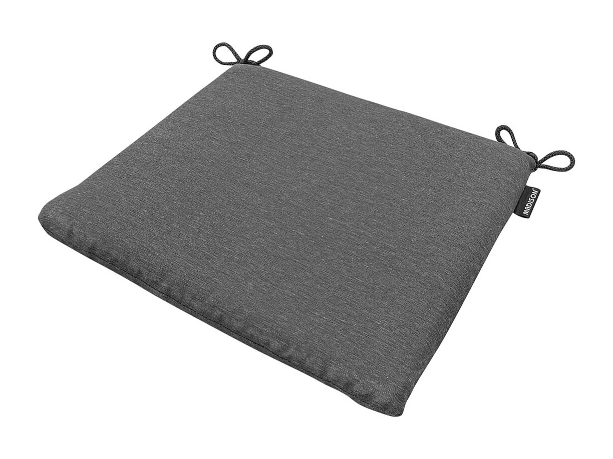 Coussin d'assise Panama gris - Environ 40x40 cm - Lot de 4