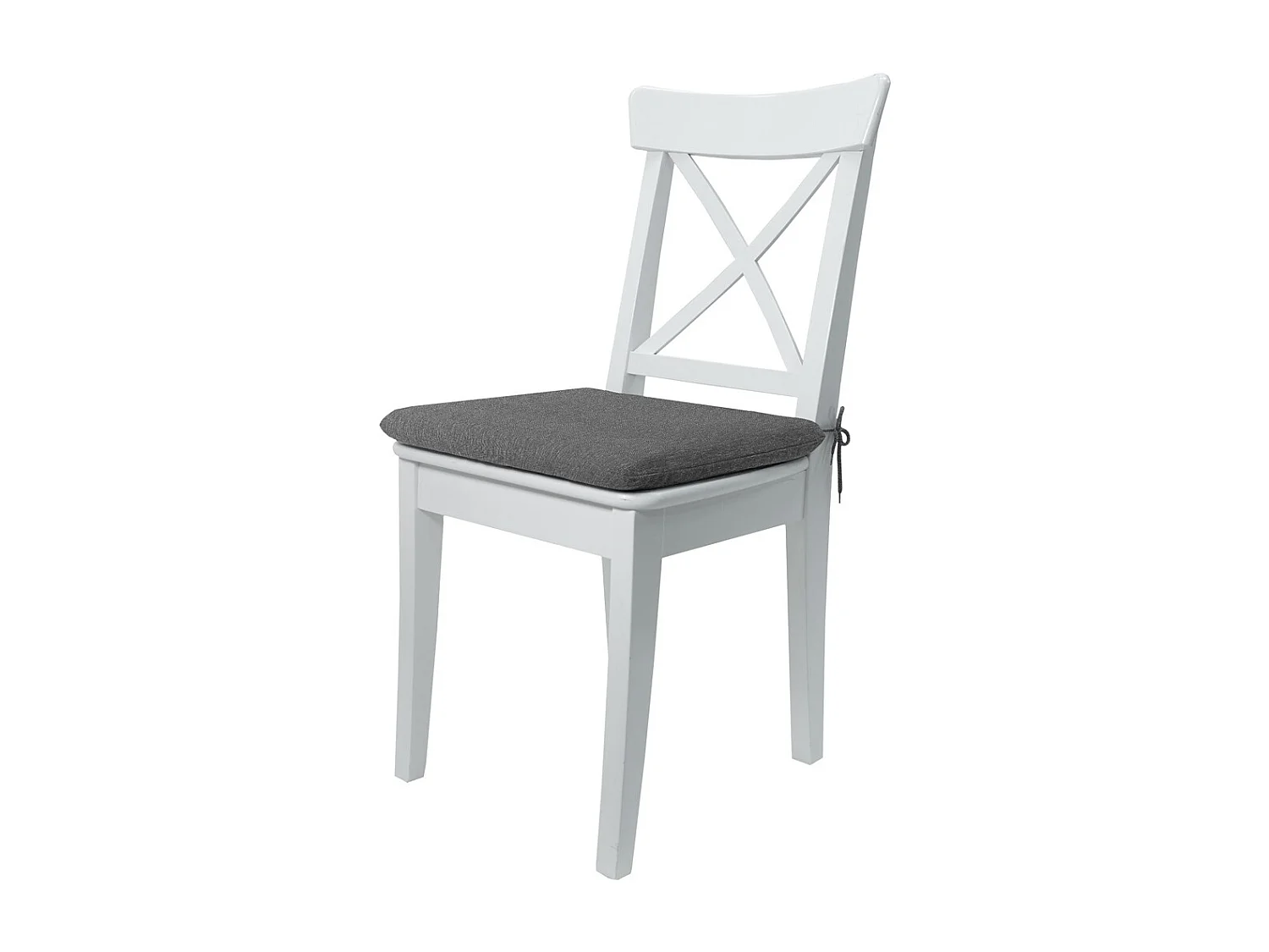 Coussin d'assise Panama gris - Environ 40x40 cm - Lot de 4