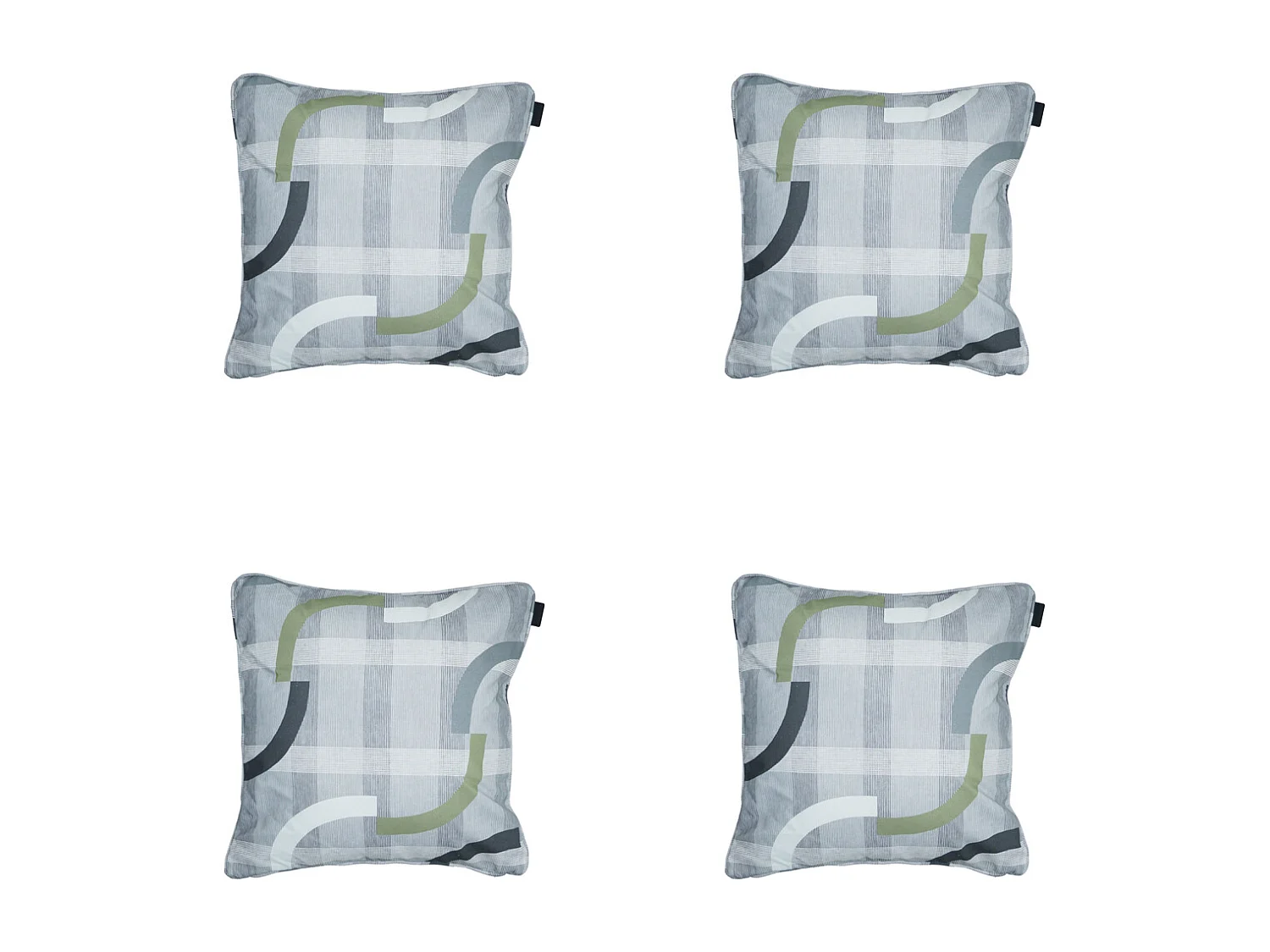 Cojín decorativo Tess salvia - Aprox. 50x50 cm - Juego de 4