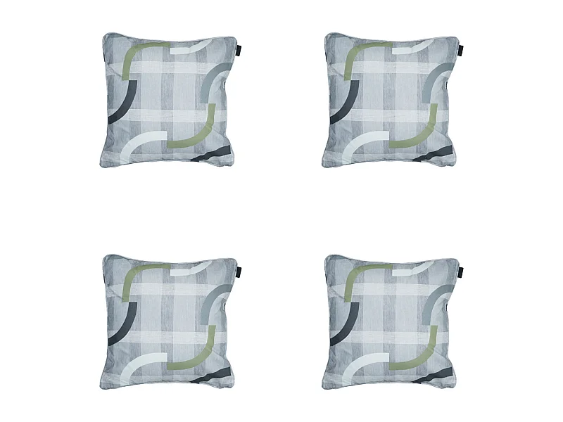 Coussin décoratif Tess sauge - Env. 50x50 cm - Lot de 4