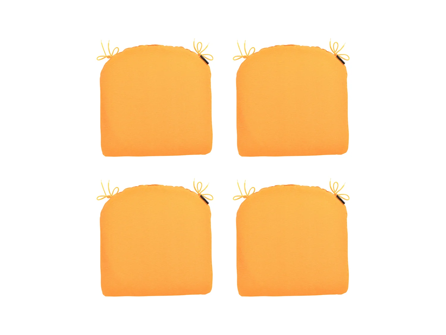 Coussin d'assise Panama doré brillant - Environ 46 x 48 cm - Lot de 4