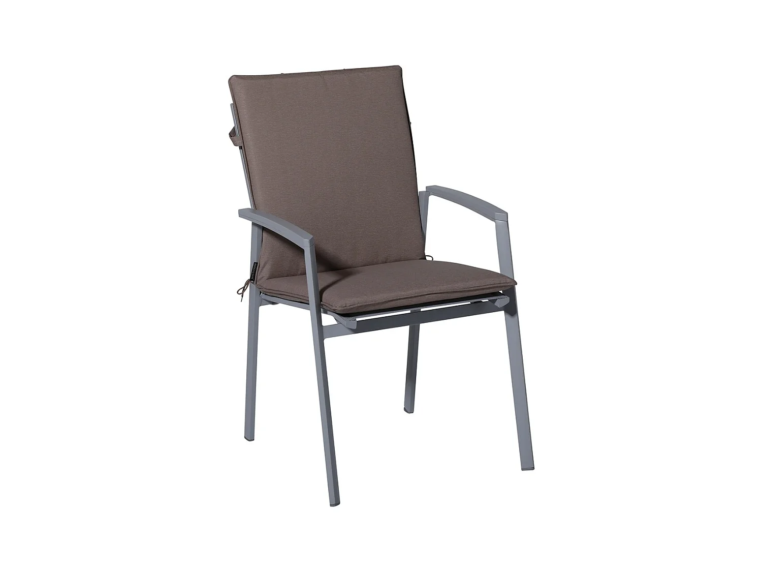 Coussin de chaise empilable Panama taupe - Env. 97x49 cm - Lot de 4