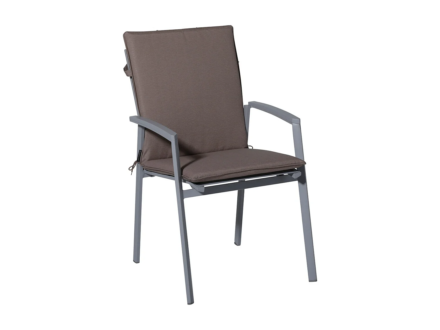 Coussin de chaise empilable Panama taupe - Env. 97x49 cm - Lot de 4