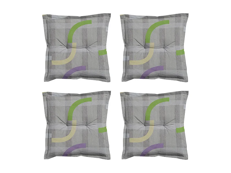 Zitkussen Tess purple - Ca. 50x50 cm - Set van 4