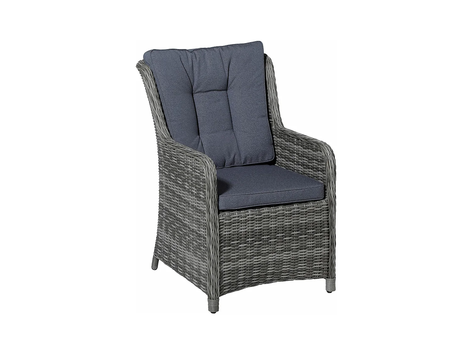 Ensemble de salle à manger d'extérieur en osier Manchester gris denim - Env. 95 x 46 cm