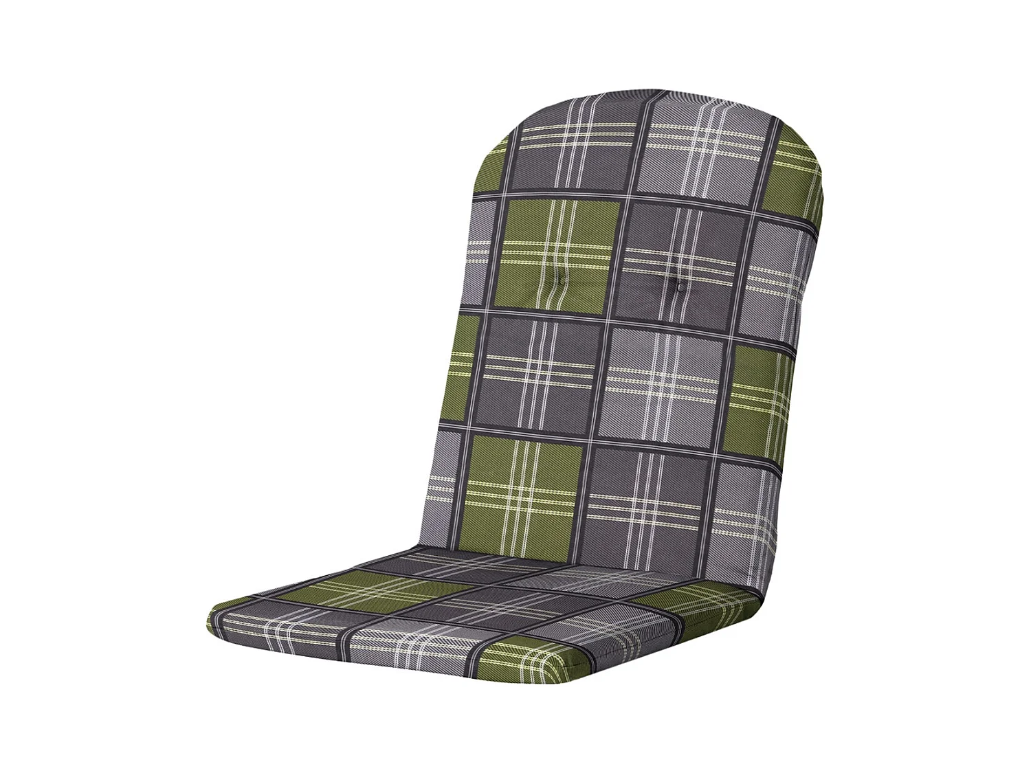 Coussin de fauteuil haut dossier Patchy olive - Environ 96 x 45 cm - Lot de 4