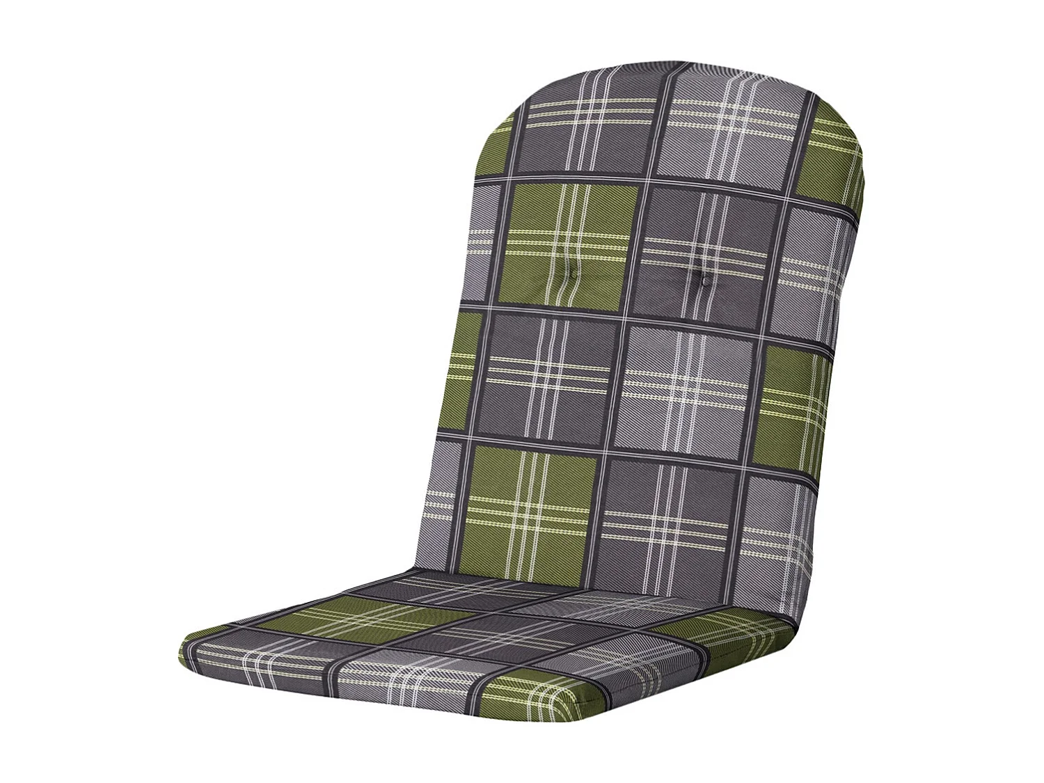 Coussin de fauteuil haut dossier Patchy olive - Environ 96 x 45 cm - Lot de 4