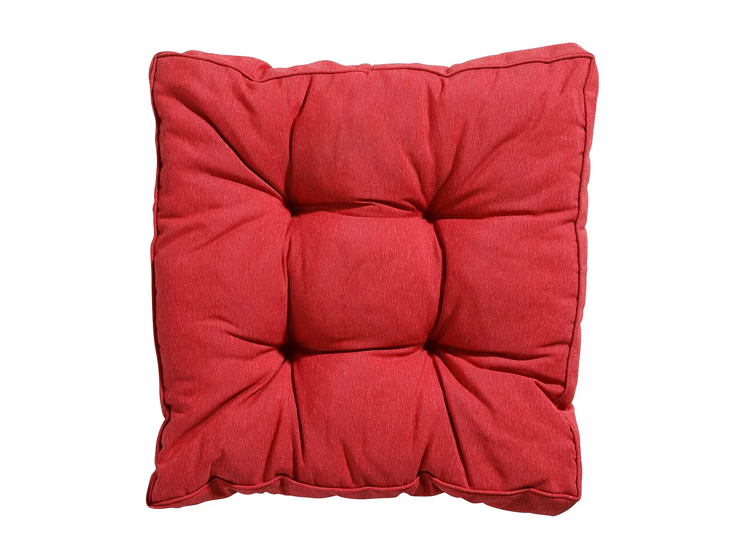 Coussin d'assise Florance Panama rouge brique - Env. 47x47 cm - Lot de 4