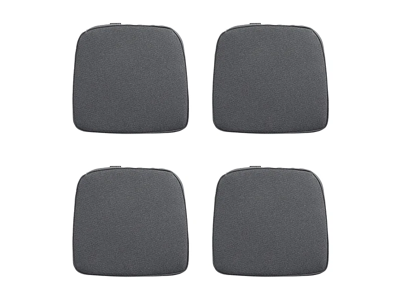 Coussin d'assise Wicker Manchester gris - Environ 48 x 48 cm - Lot de 4