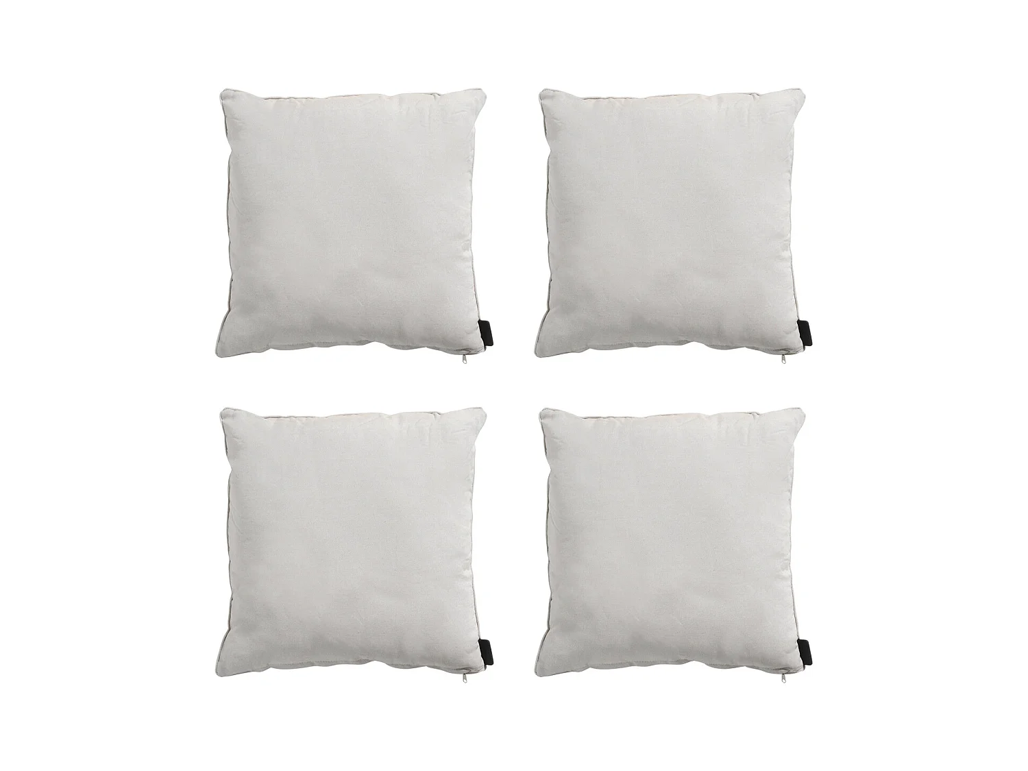 Coussin décoratif en lin Panama - Environ 60x60 cm - Lot de 4