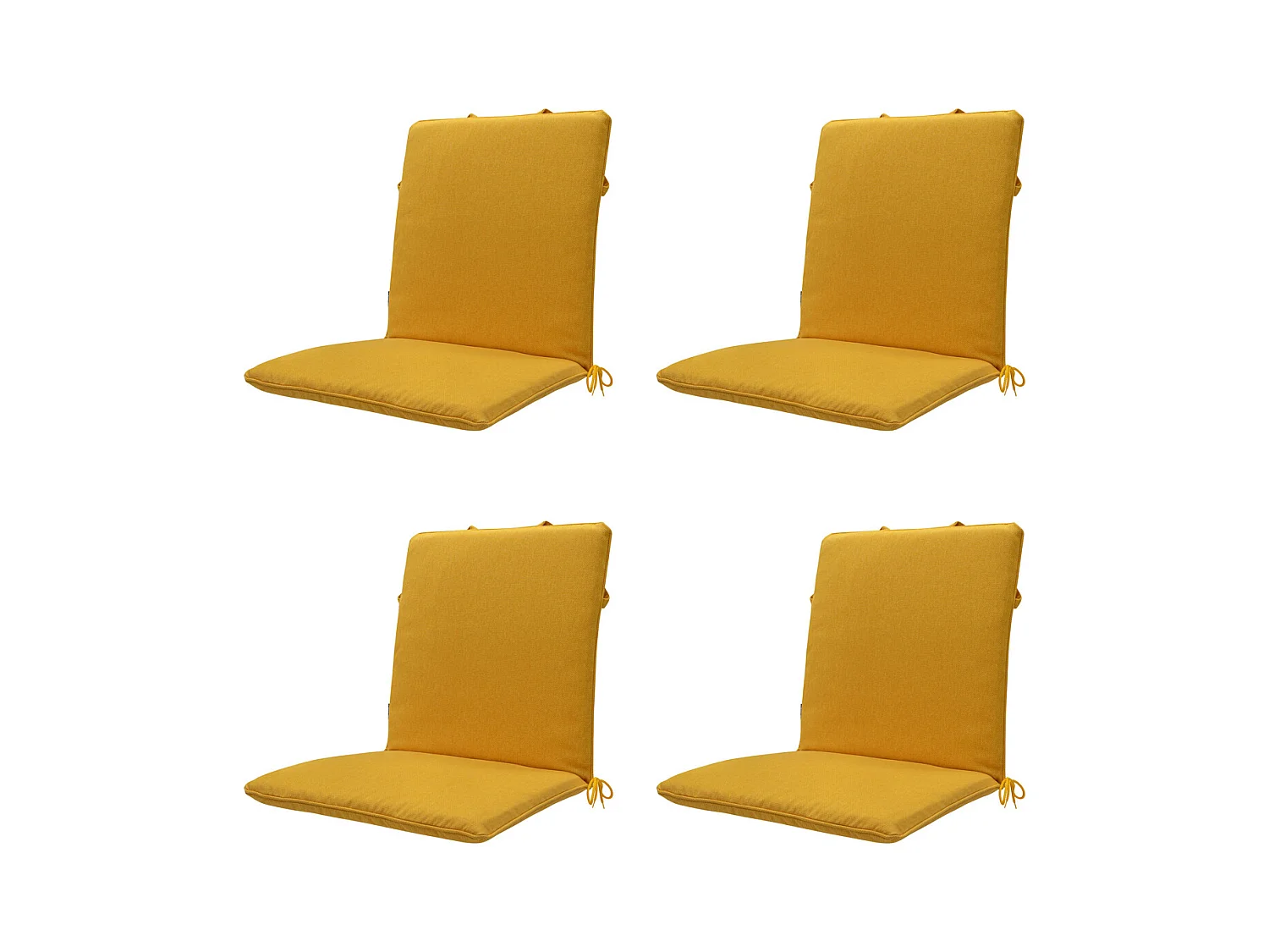 Coussin de chaise empilable Toile dorée éco+ - Env. 97x49 cm - Lot de 4