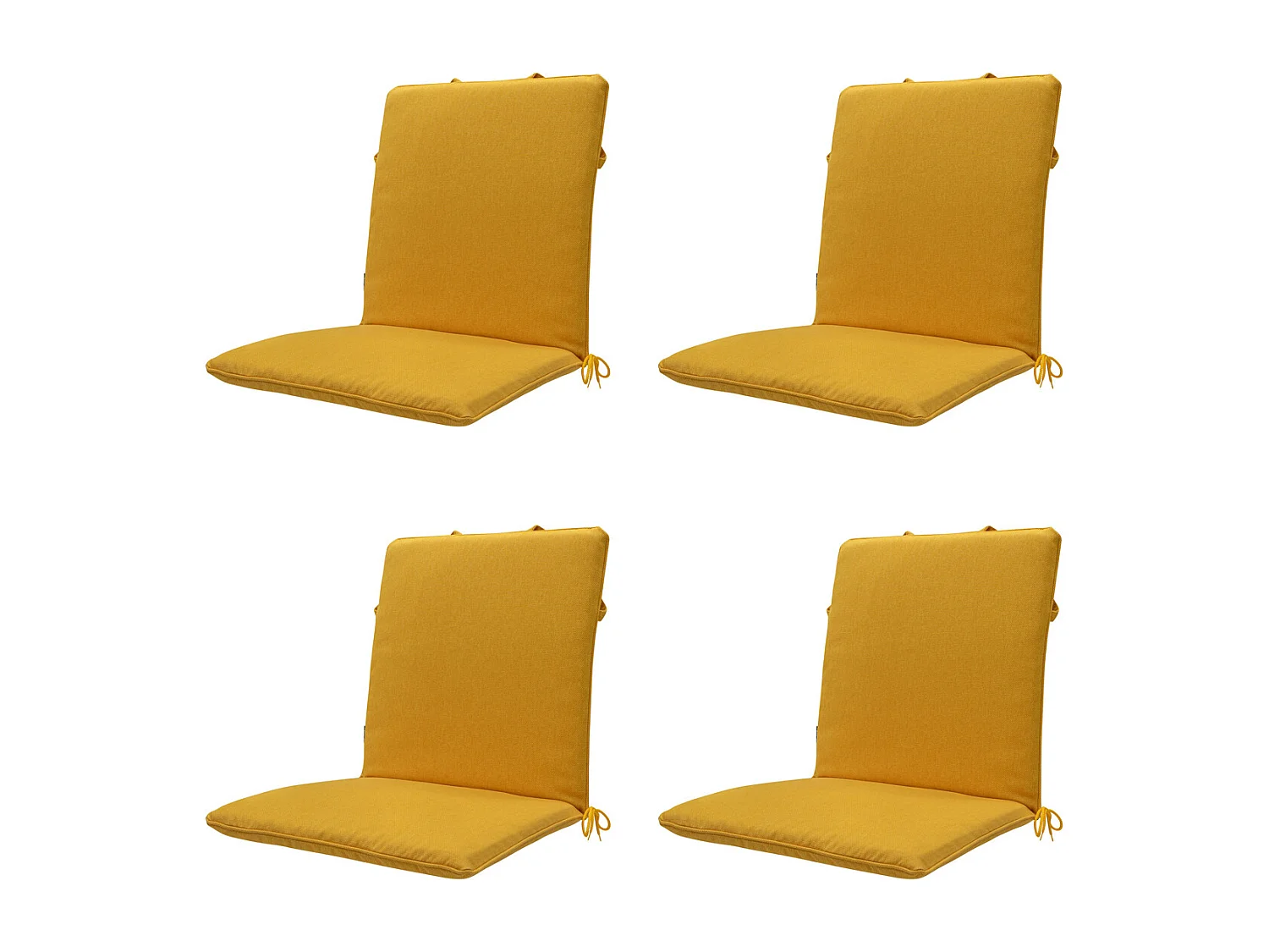 Coussin de chaise empilable Toile dorée éco+ - Env. 97x49 cm - Lot de 4