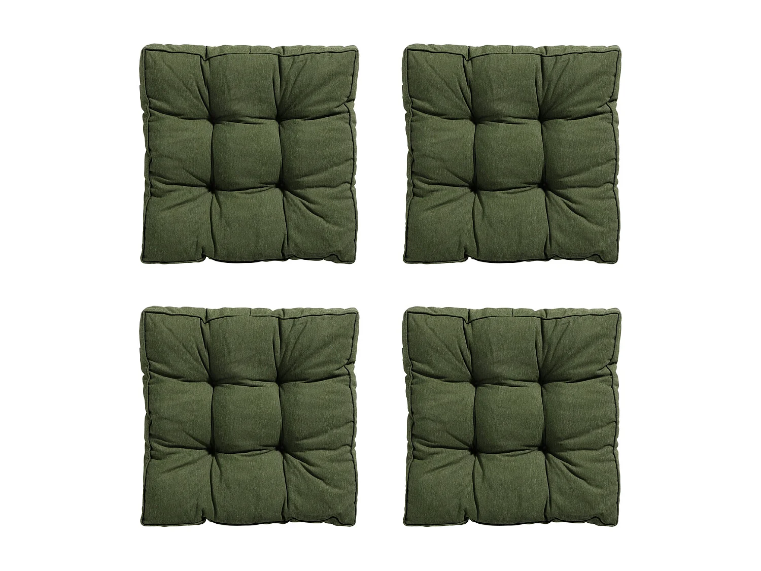 Zitkussen Florance Panama green - Ca. 47x47 cm - Set van 4