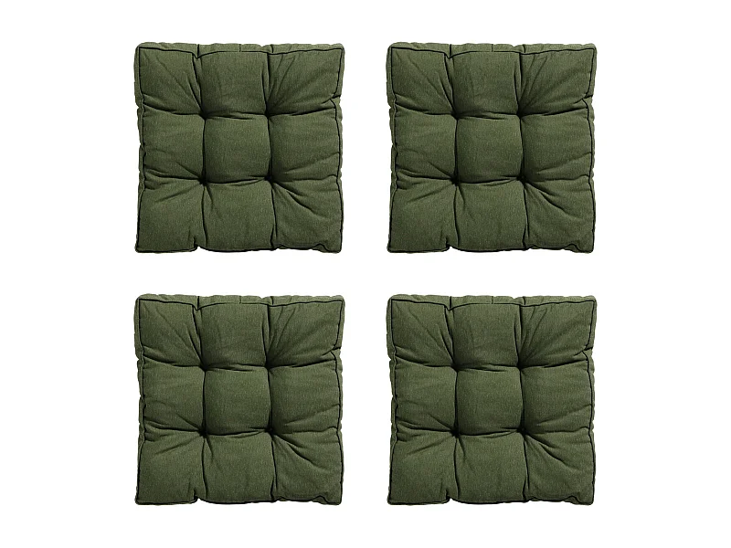 Zitkussen Florance Panama green - Ca. 47x47 cm - Set van 4