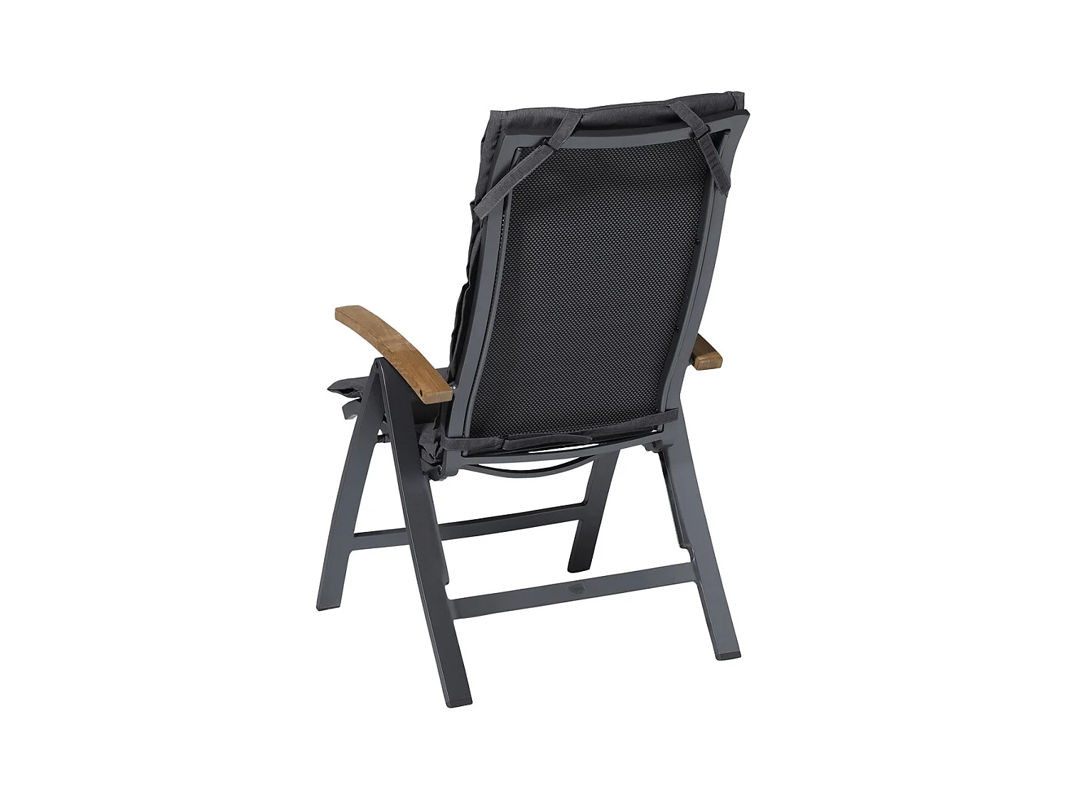 Coussin de jardin Fiber Deluxe Panama gris - Env. 125 x 50 cm - Lot de 4