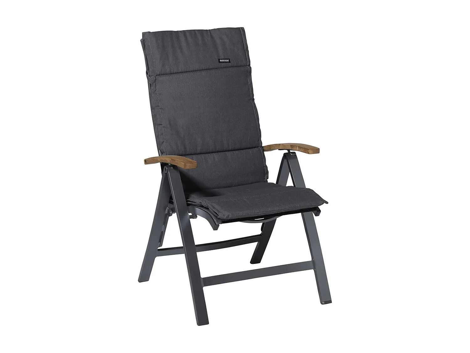 Coussin de jardin Fiber Deluxe Panama gris - Env. 125 x 50 cm - Lot de 4