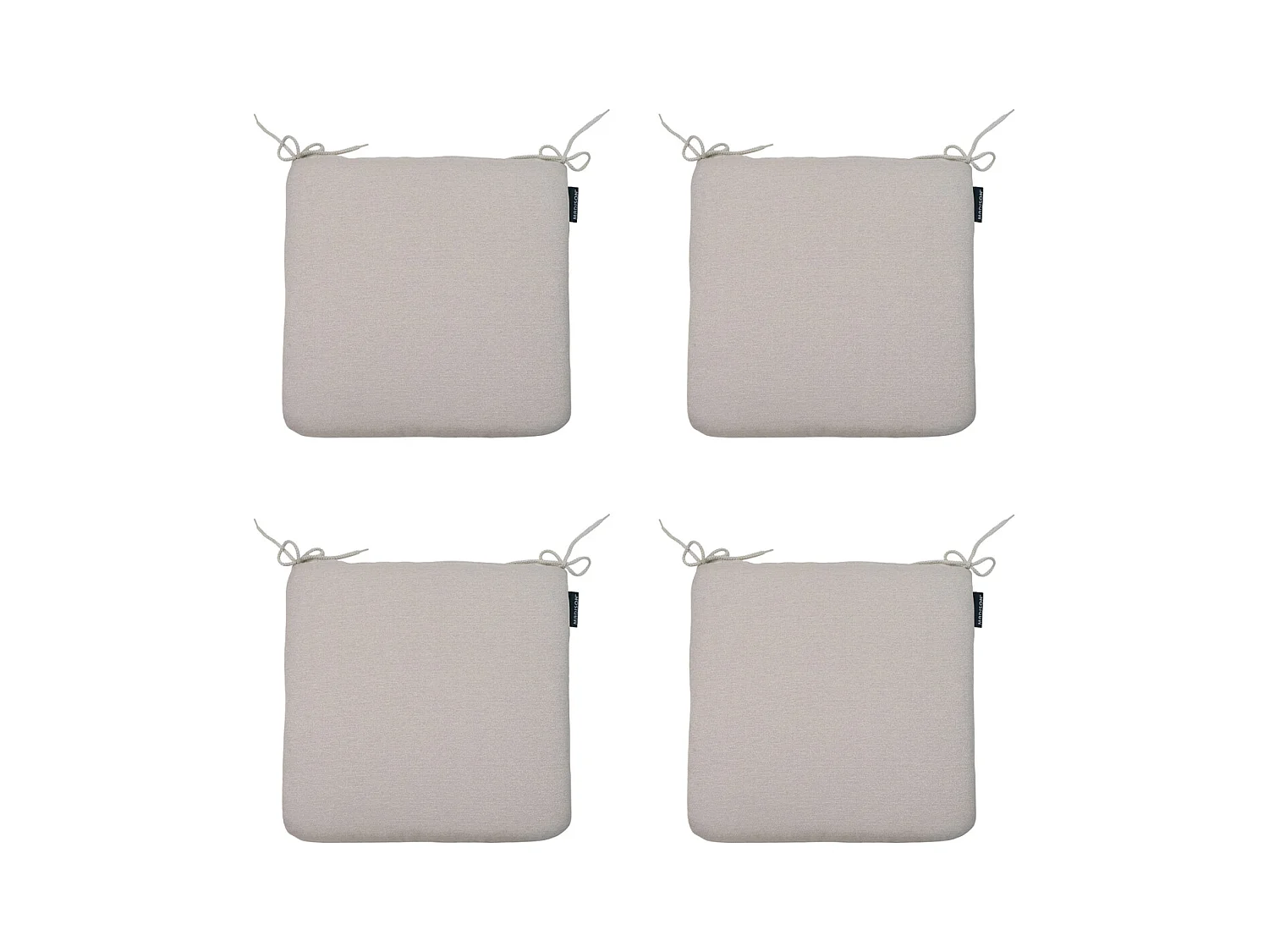 Coussin d'assise Naples taupe - Env. 40x40 cm - Lot de 4