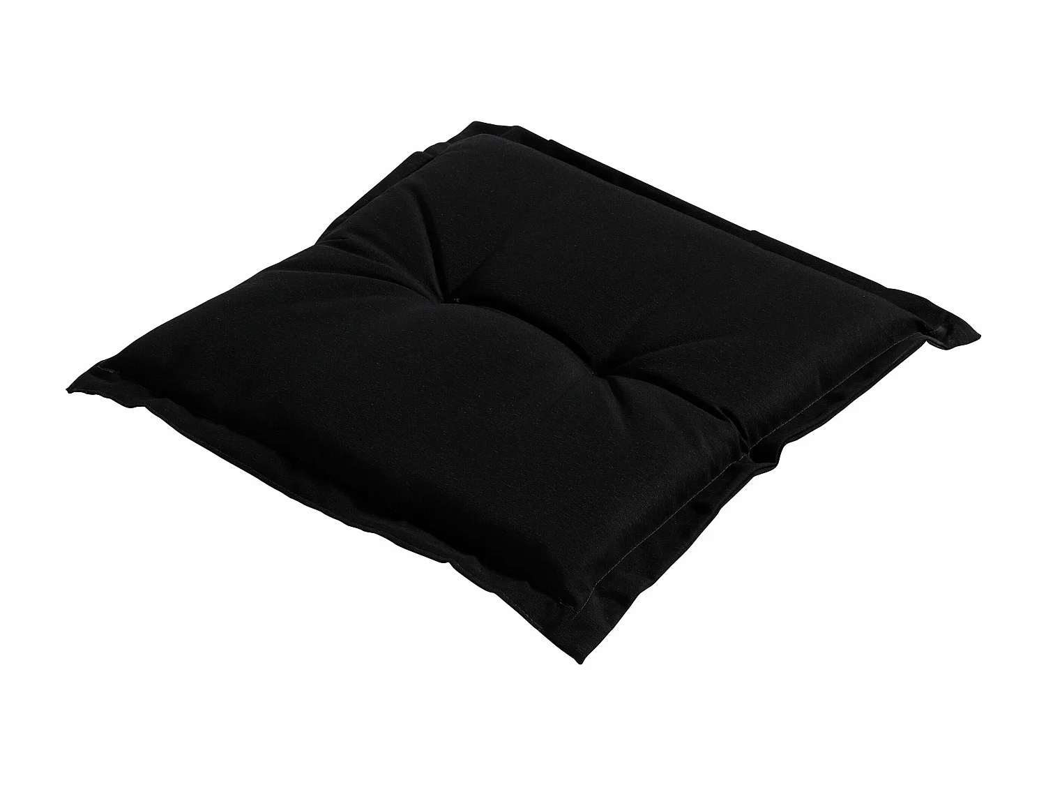 Coussin d'assise Panama noir - Environ 50 x 50 cm - Lot de 4
