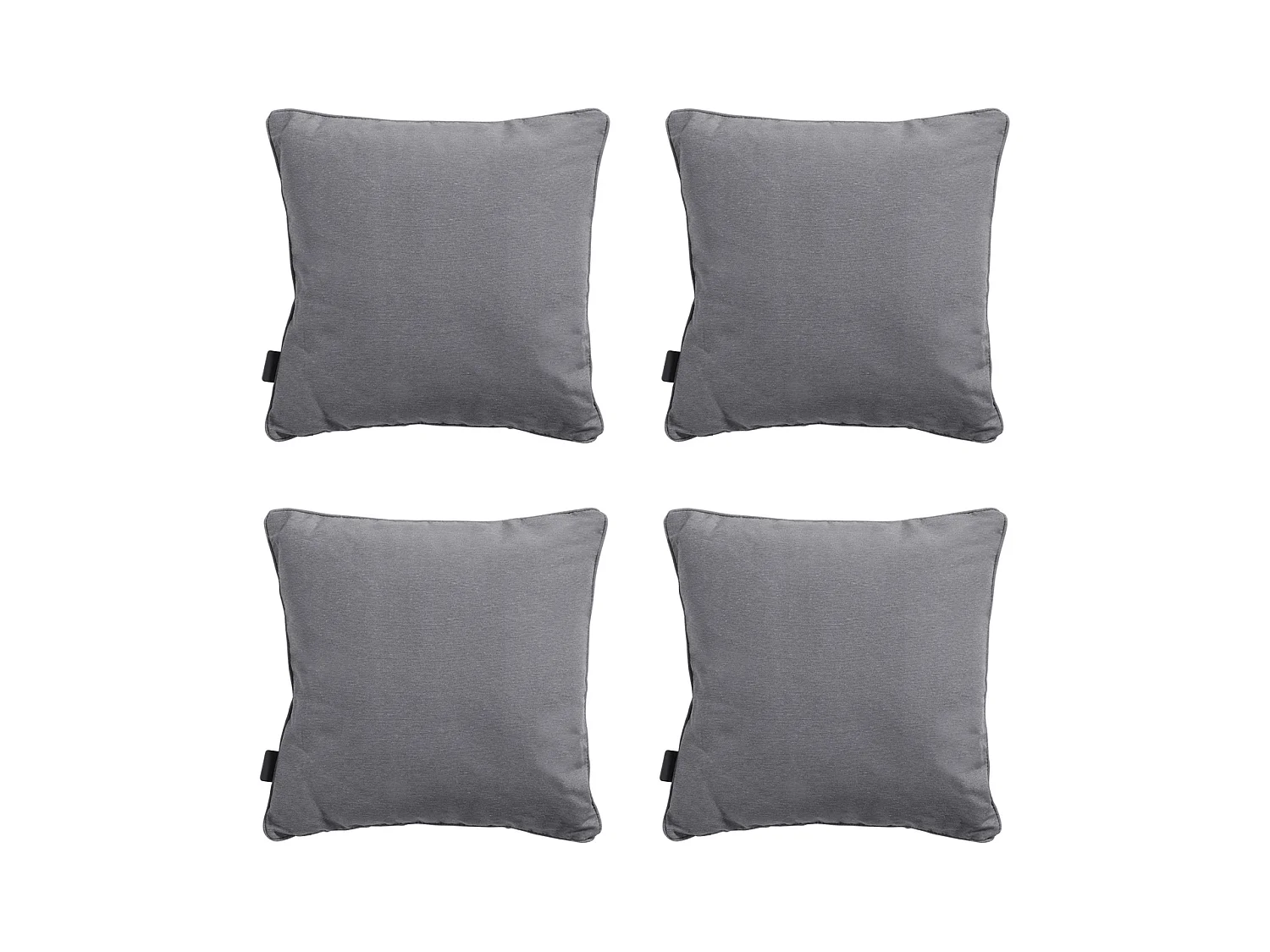 Coussin décoratif Panama gris - Env. 45x45 cm - Lot de 4