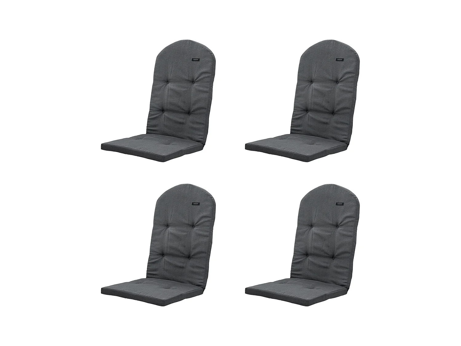 Coussin de jardin Bearchair Panama gris - Environ 128 x 48 cm - Lot de 4