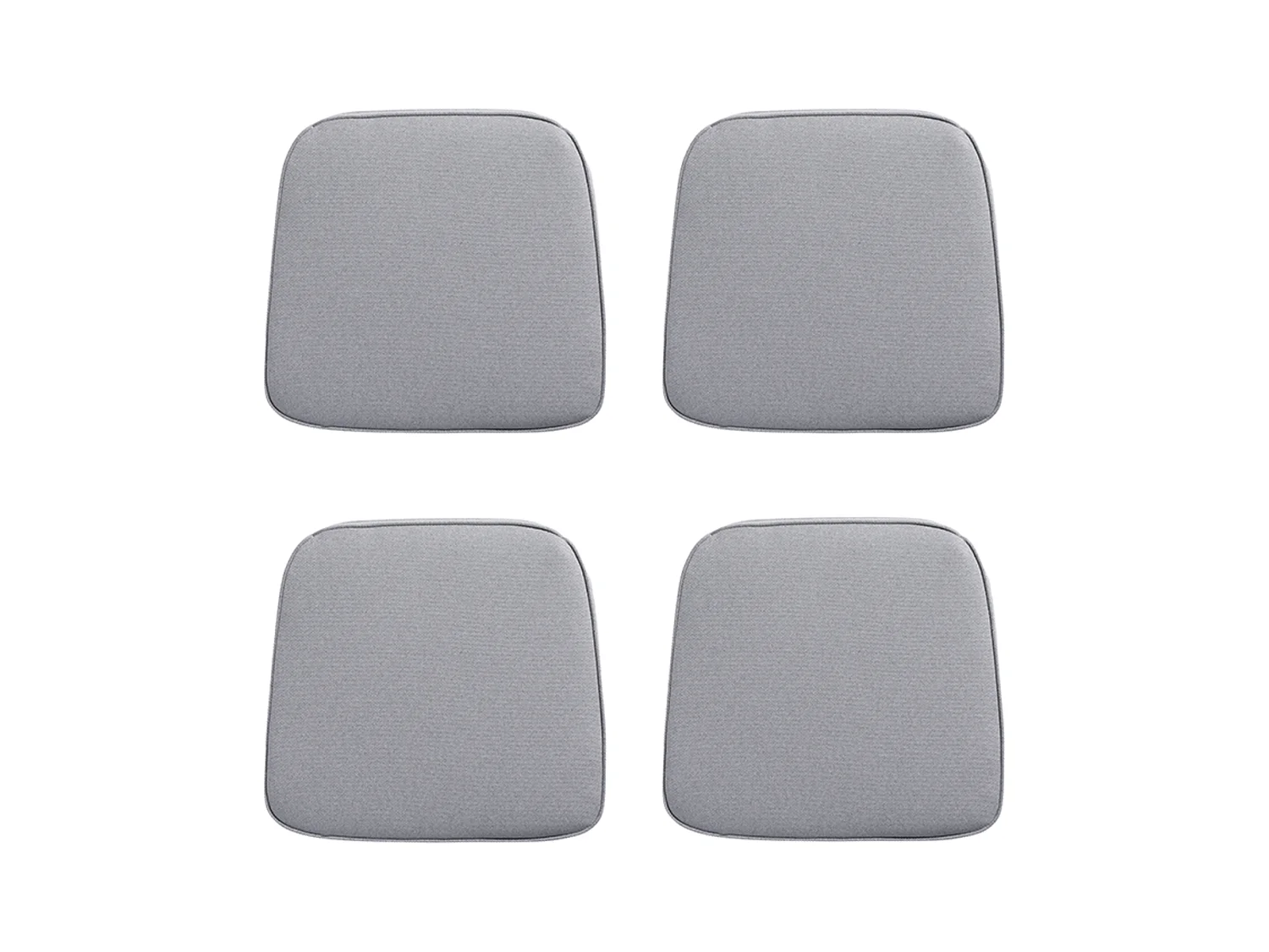 Coussin d'assise Wicker Manchester gris clair - Env. 48 x 48 cm - Lot de 4