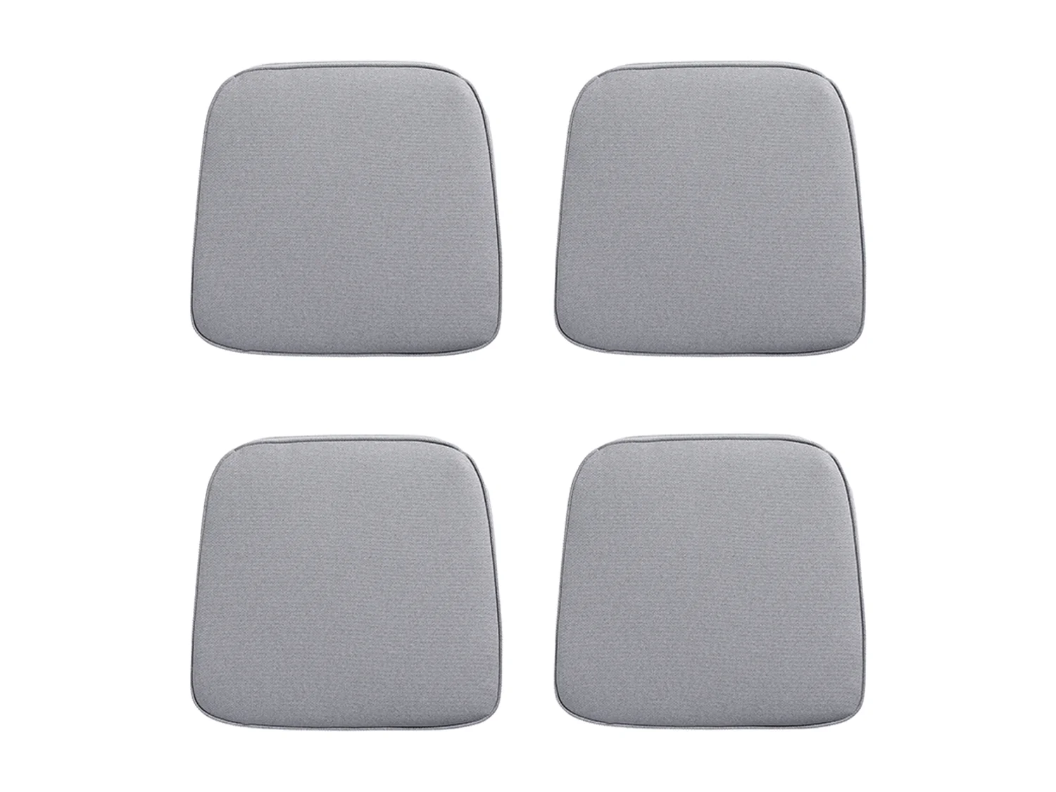 Coussin d'assise Wicker Manchester gris clair - Env. 48 x 48 cm - Lot de 4