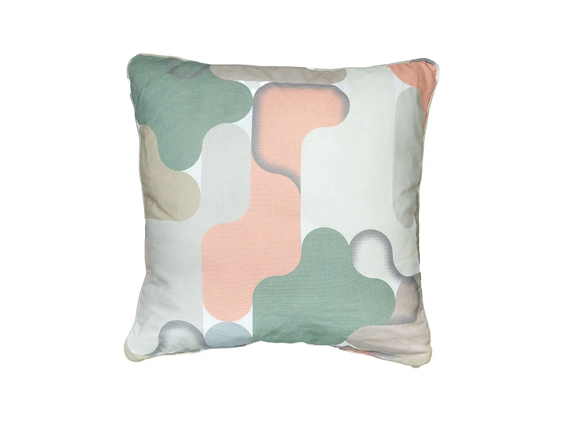 Cojín decorativo Grafi salmón - Aprox. 50x50 cm - Juego de 4