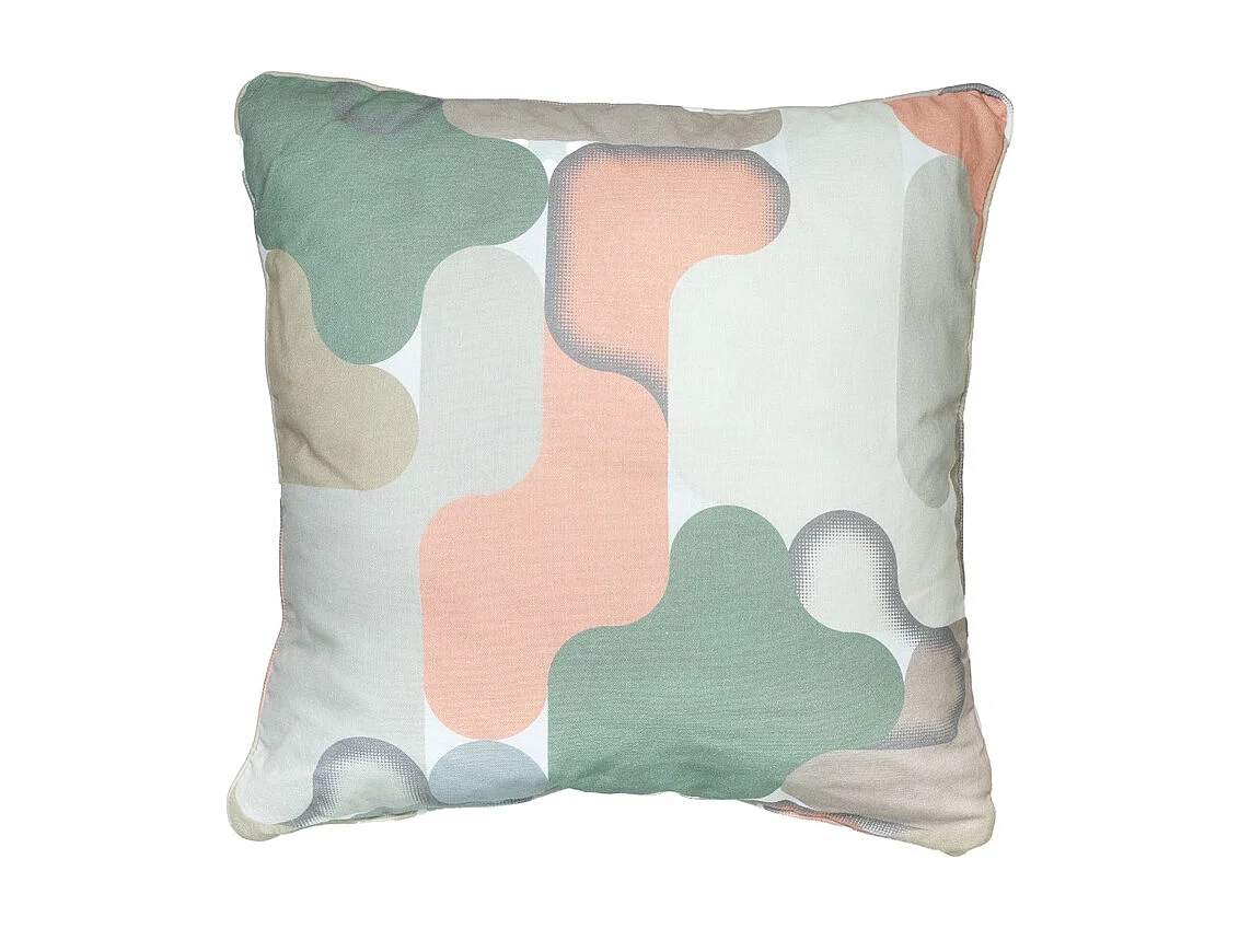 Coussin décoratif Grafi salmone - Environ 50x50 cm - Lot de 4