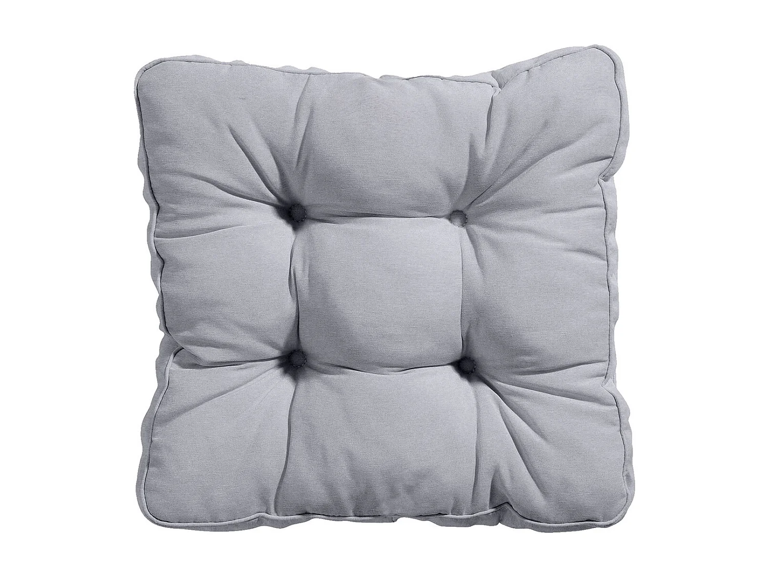 Coussin d'assise Florance Panama gris clair - Env. 47 x 47 cm - Lot de 4