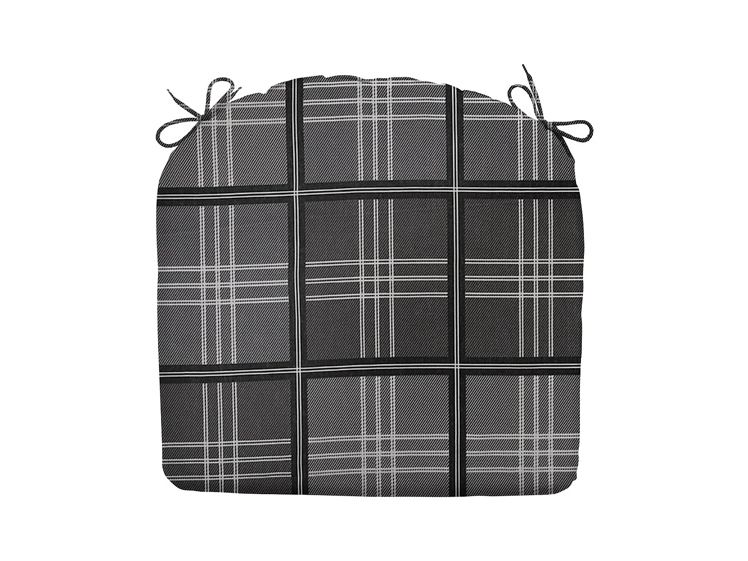 Coussin d'assise Patchy gris - Env. 46x48 cm - Lot de 4