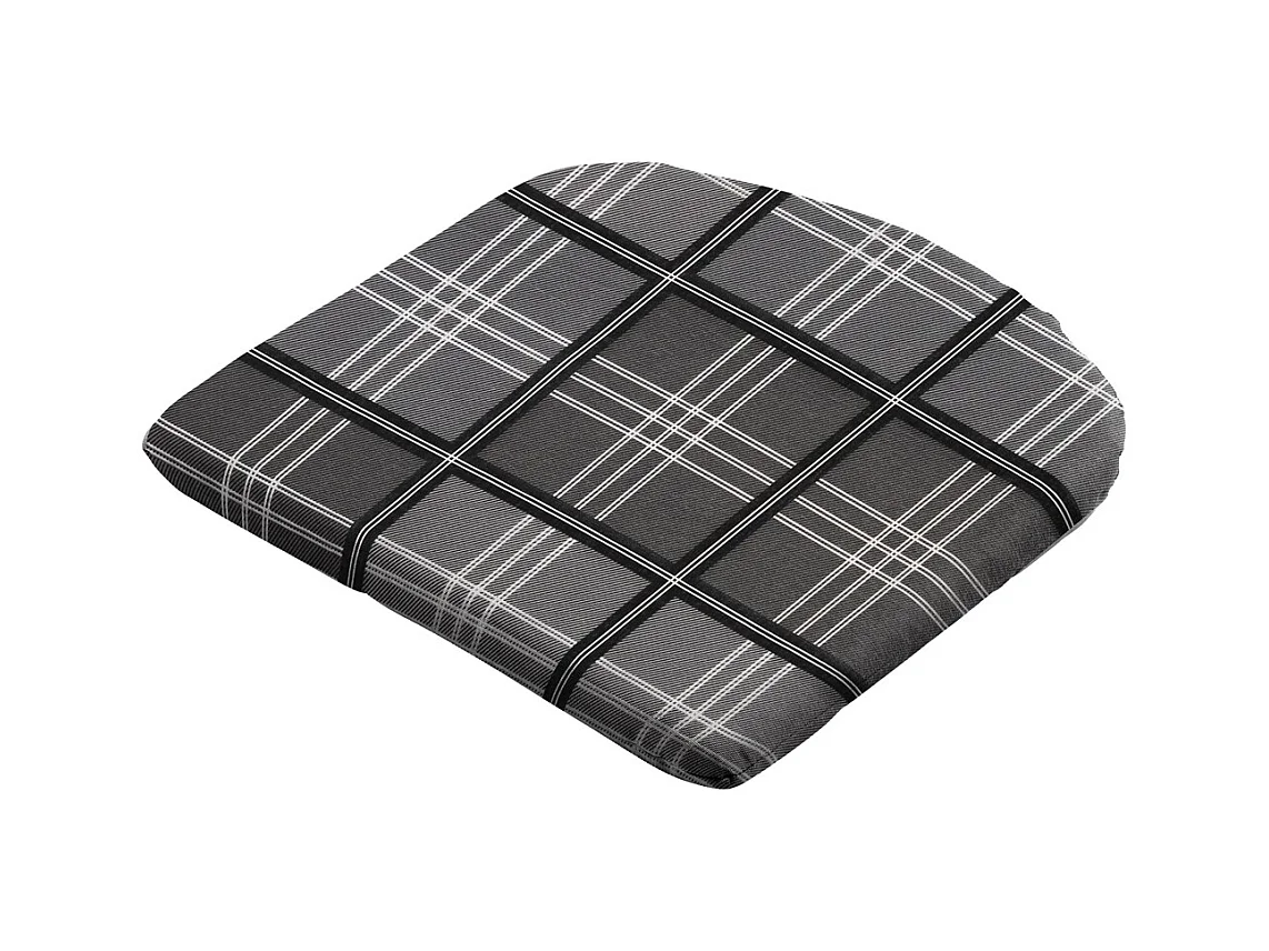 Coussin d'assise Patchy gris - Env. 46x48 cm - Lot de 4