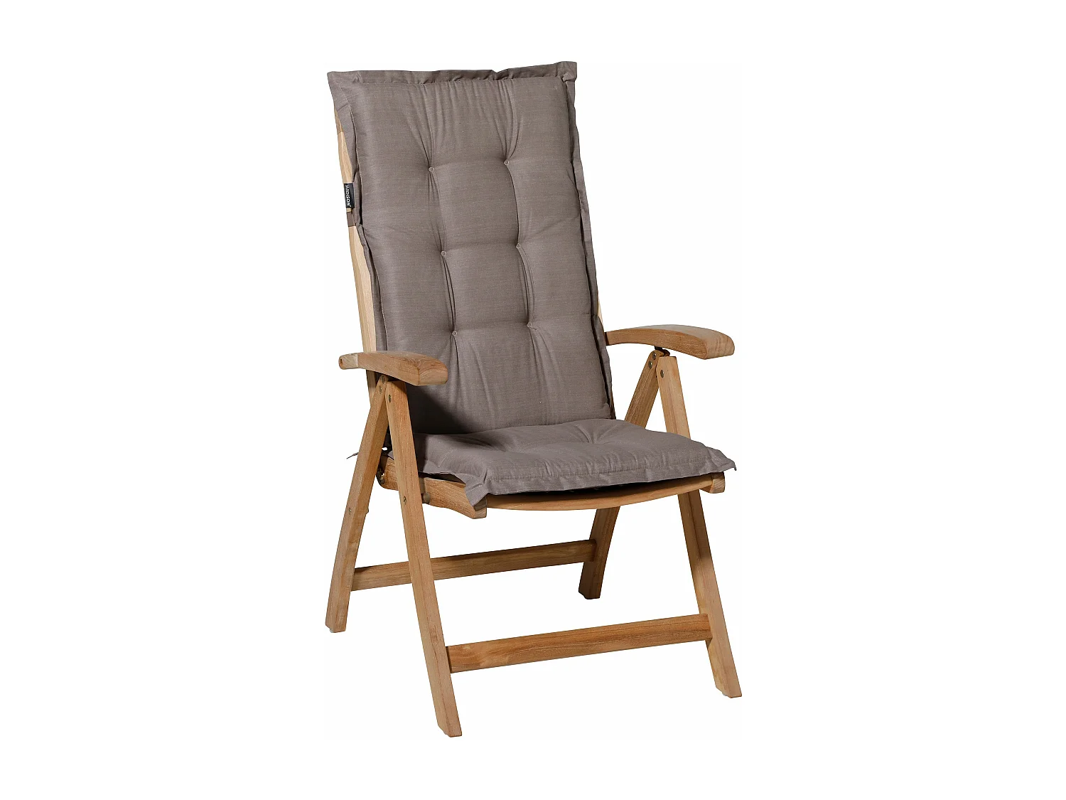 Tuinstoelkussen Hoge Rug Basic taupe - Ca. 123x50 cm - Set van 4