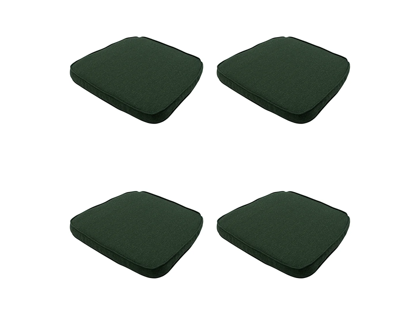 Coussin d'assise Wicker Green canvas eco+ - Environ 48 x 48 cm - Lot de 4