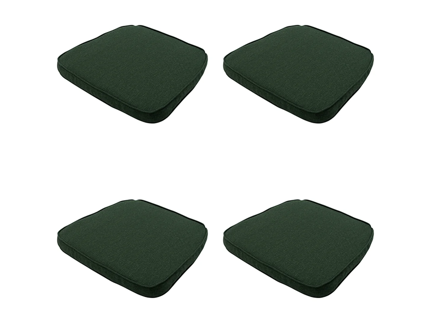 Coussin d'assise Wicker Green canvas eco+ - Environ 48 x 48 cm - Lot de 4