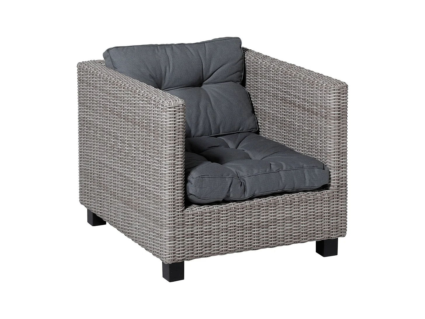 Florance Sitzkissen Rib grau - Ca. 60x60 cm - 2er Set