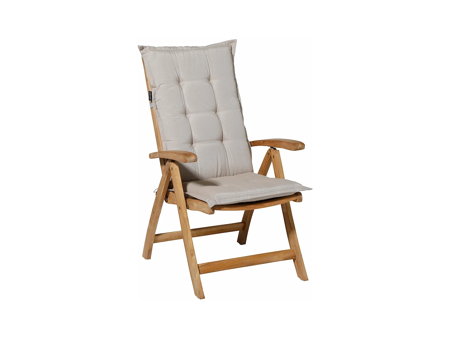 Coussin de chaise de jardin à dossier haut en lin Panama - Dimensions : environ 123 x 50 cm - Lot de 4