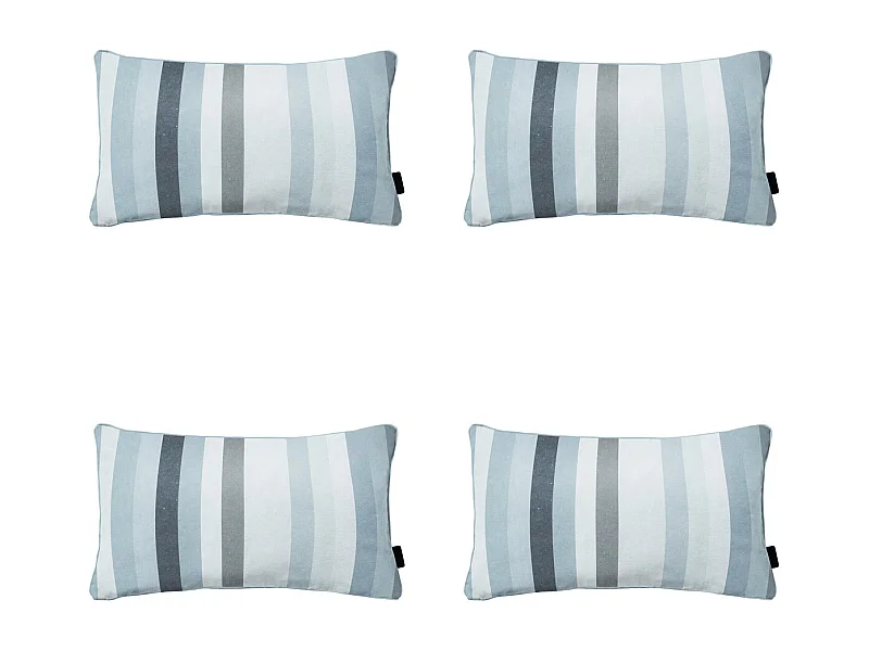 Coussin décoratif Righe gris - Environ 30x50 cm - Lot de 4