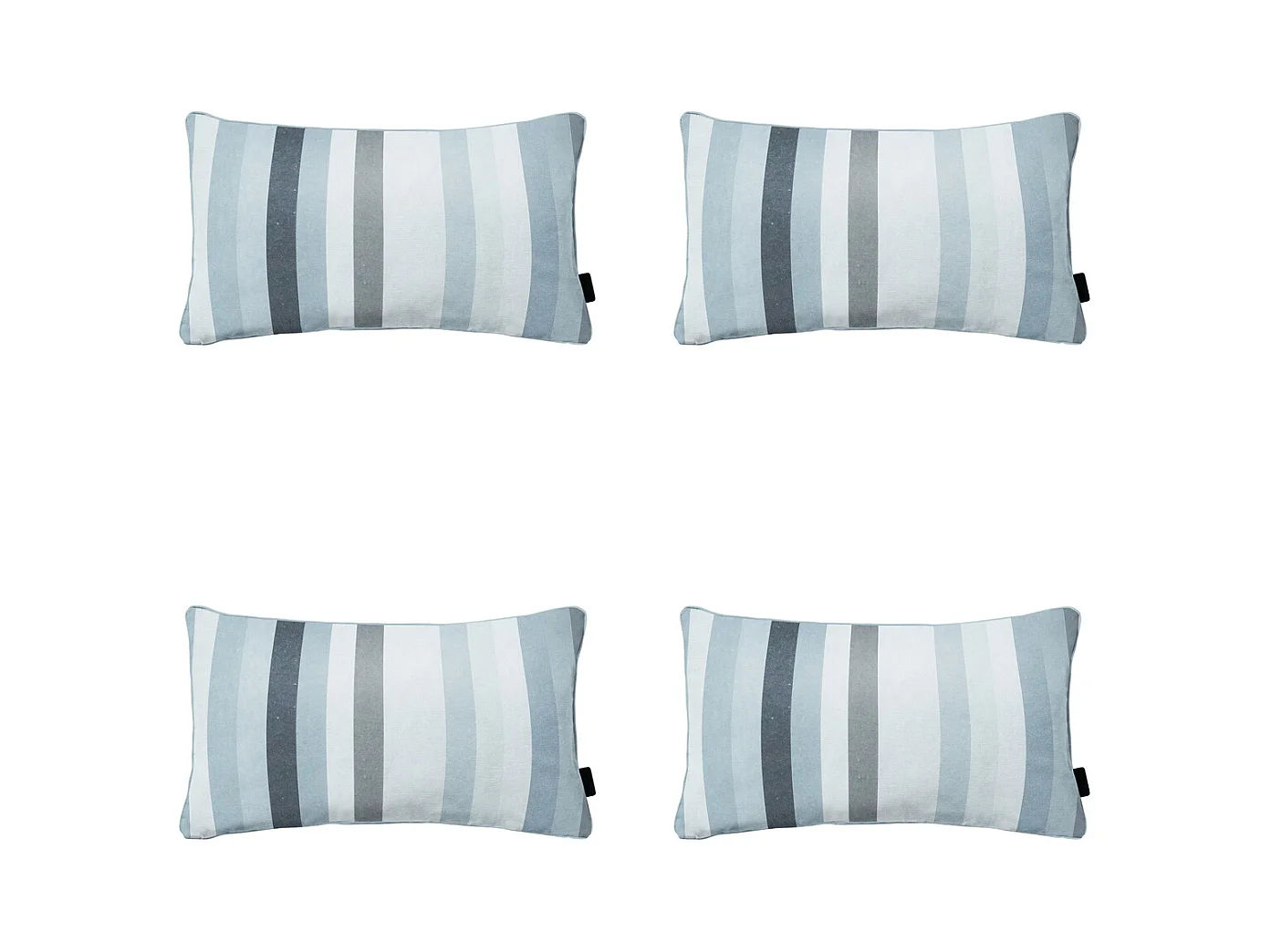 Coussin décoratif Righe gris - Environ 30x50 cm - Lot de 4