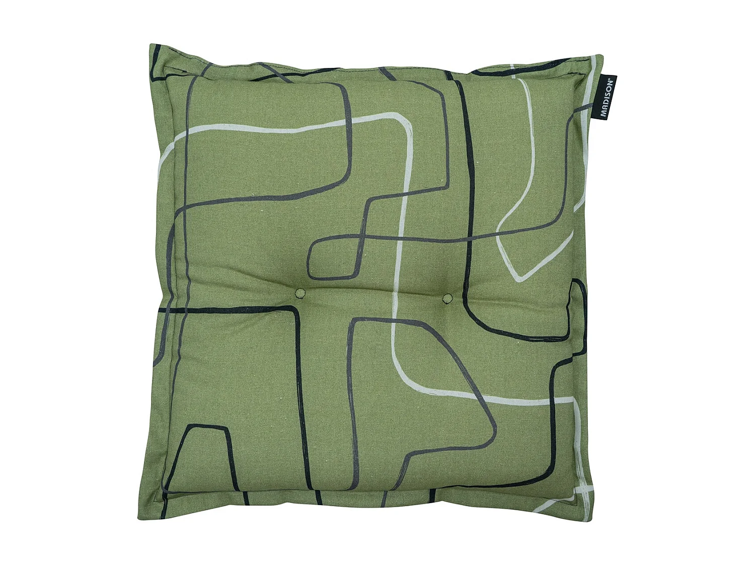 Coussin d'assise Joah sauge - Environ 50x50 cm - Lot de 4