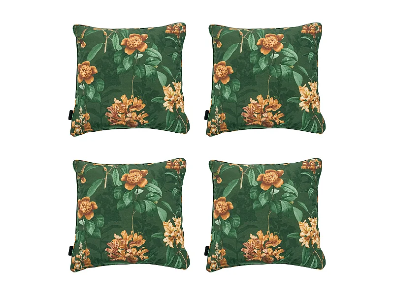 Coussin décoratif Lua vert - Env. 50x50 cm - Lot de 4