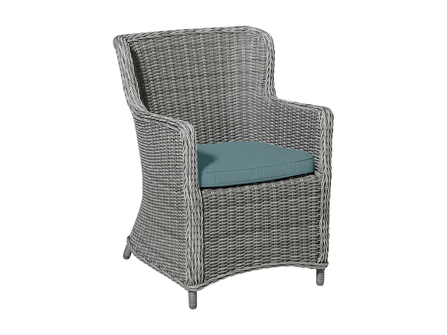 Coussin d'assise Wicker Silver canvas eco+ - Environ 48 x 48 cm - Lot de 4