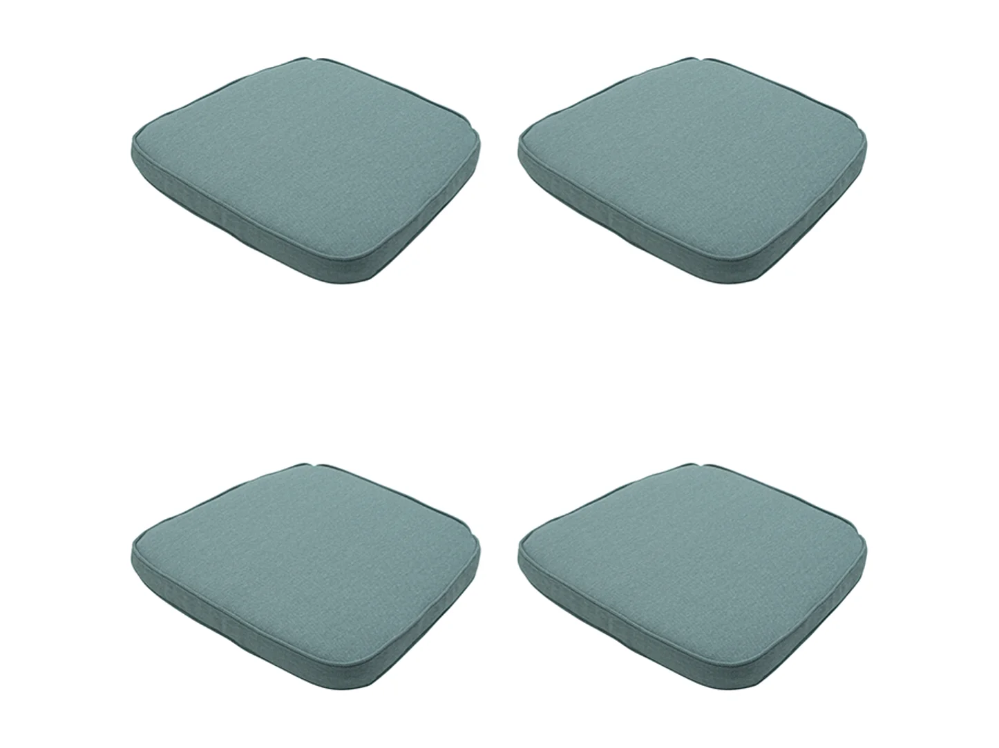 Coussin d'assise Wicker Silver canvas eco+ - Environ 48 x 48 cm - Lot de 4