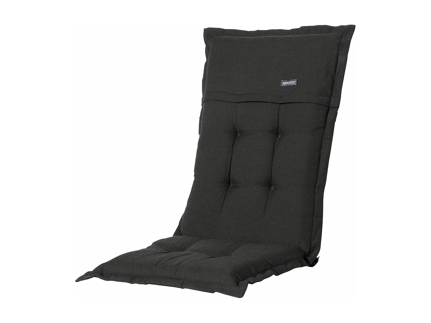 Tuinstoelkussen Hoge Rug Rib black - Ca. 123x50 cm - Set van 4