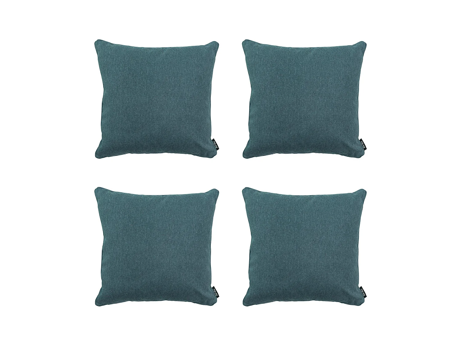 Coussin décoratif bleu mer toile éco+ - Env. 50x50 cm - Lot de 4